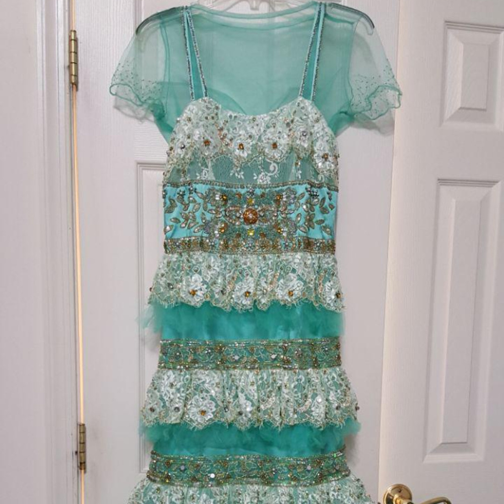 Teal Prom Dress Size 6-8